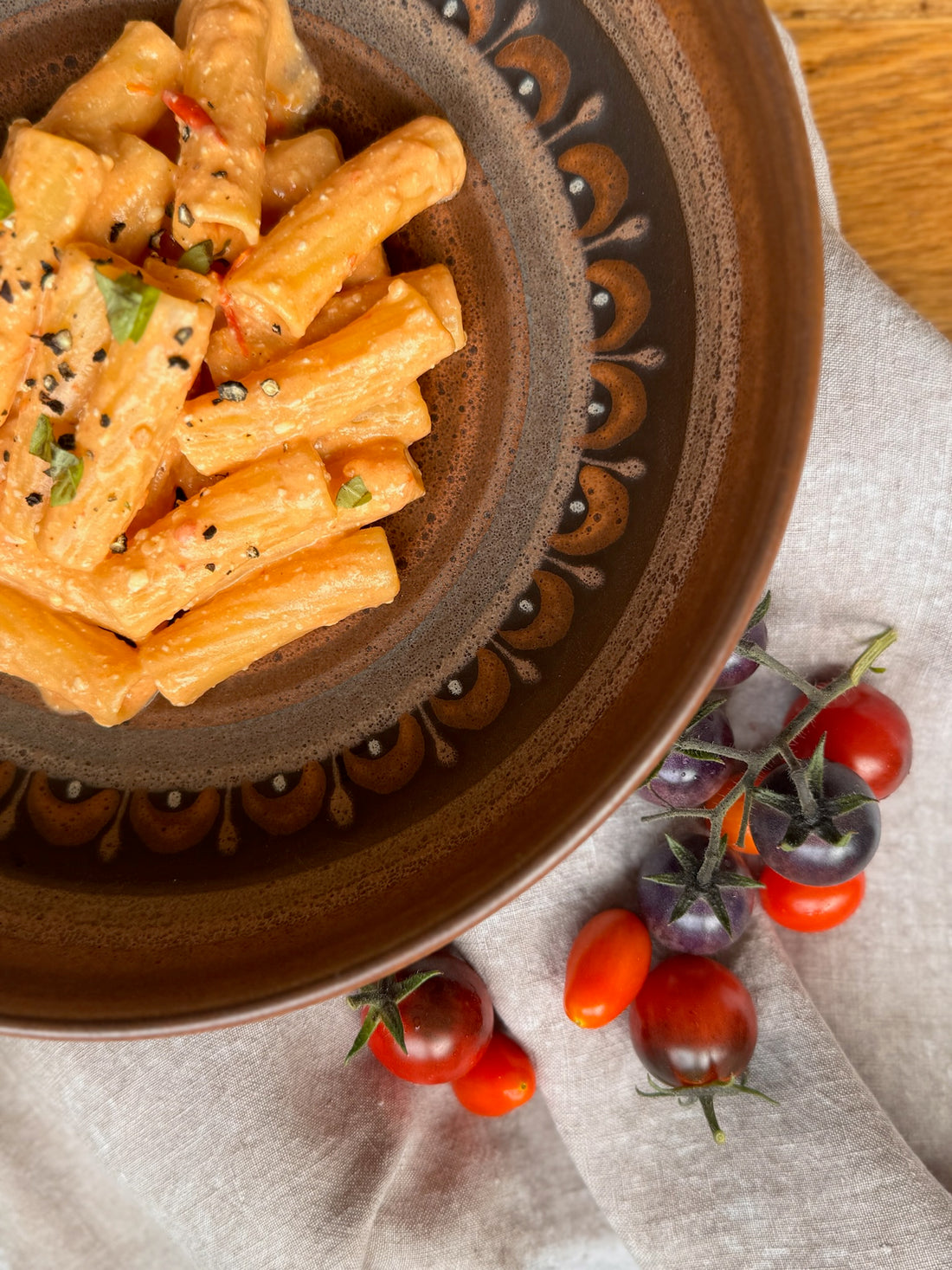 Tortiglioni with Homemade Tomato Sauce and Feta Recipe